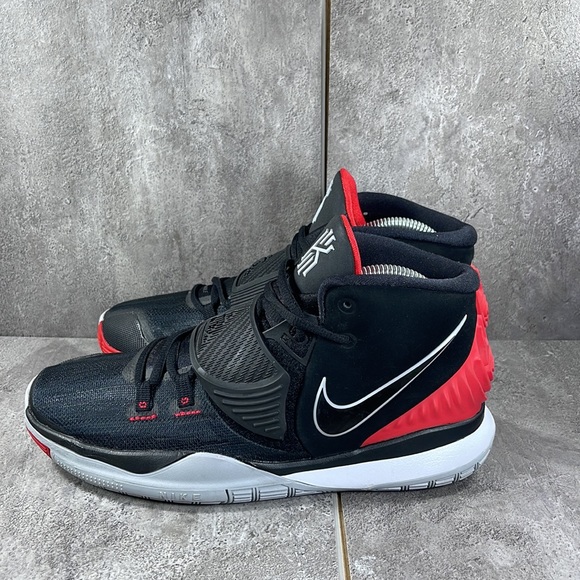Nike Kyrie 6 BLack Red White Size 7Y / Women’s 8.5 - Picture 3 of 8